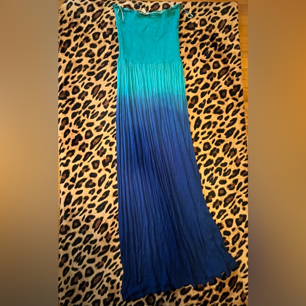 MICHAEL Michael Kors Blue Ombre Maxi Dress NWOT S